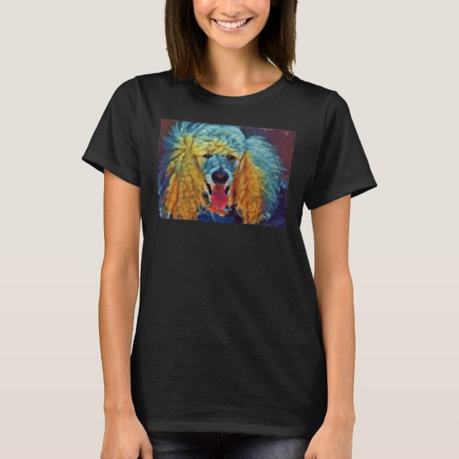 Camiseta La lengua del perro caniche sale el martes largo (Anverso)