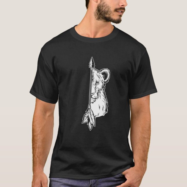 Camiseta La leona King Wife Ama la naturaleza animal salvaj (Anverso)