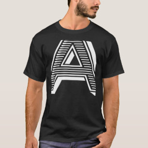 Camiseta La letra a divertido grande y negrita para la fami