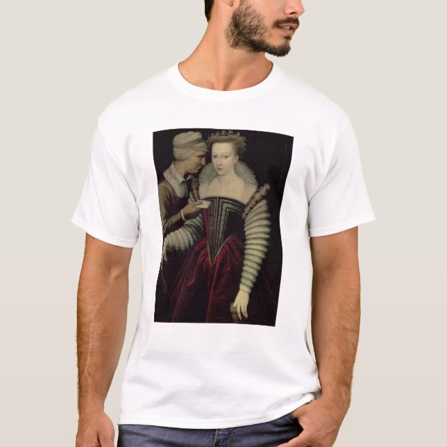 Camiseta La letra de amor, señora con su criada (Anverso)