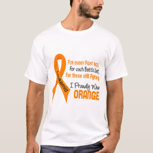 Camiseta La leucemia I lleva orgulloso el naranja