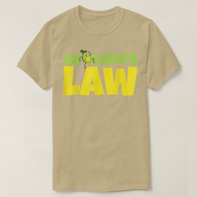 Camiseta La ley de aguacate Avogadro Go Vegan (Diseño del anverso)