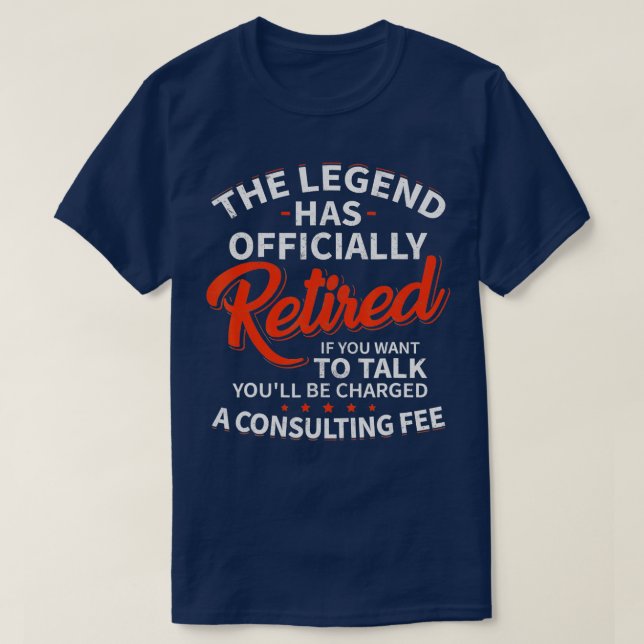 Camiseta La leyenda cuenta con un oficial de retiros oficia (Diseño del anverso)