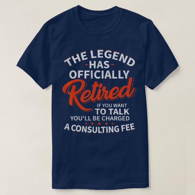 Camiseta La leyenda cuenta con un oficial de retiros oficia (Diseño del anverso)