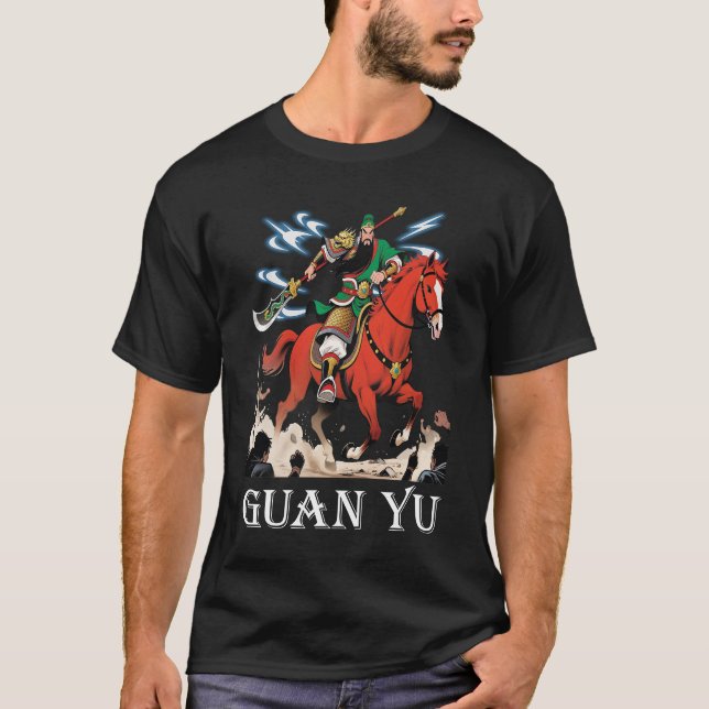 Camiseta La leyenda de Guan Yu Men Black (Anverso)
