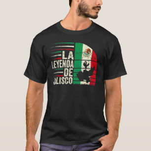 Camiseta La Leyenda De Jalisco Mapa Vintage Bandera Mexican
