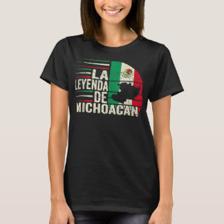 Camiseta La Leyenda De Michoacan Mapa De La Bandera Mexican