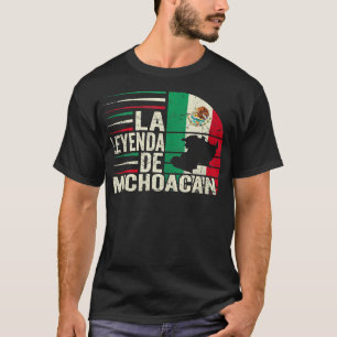 Camiseta La Leyenda De Michoacan Mapa De La Bandera Mexican
