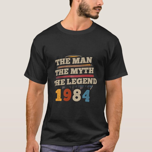 Camiseta La Leyenda De Mitos De Hombre 1984 38º Regalo De C (Anverso)