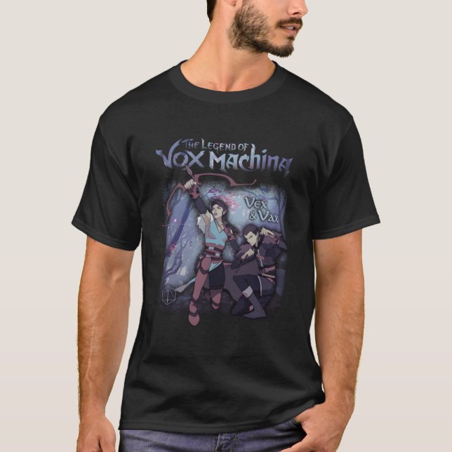 Camiseta La Leyenda De Vox Machina Vex Y Vax Forest Scene (Anverso)