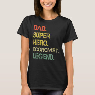 Camiseta La leyenda del economista padre, padre, de estilo 