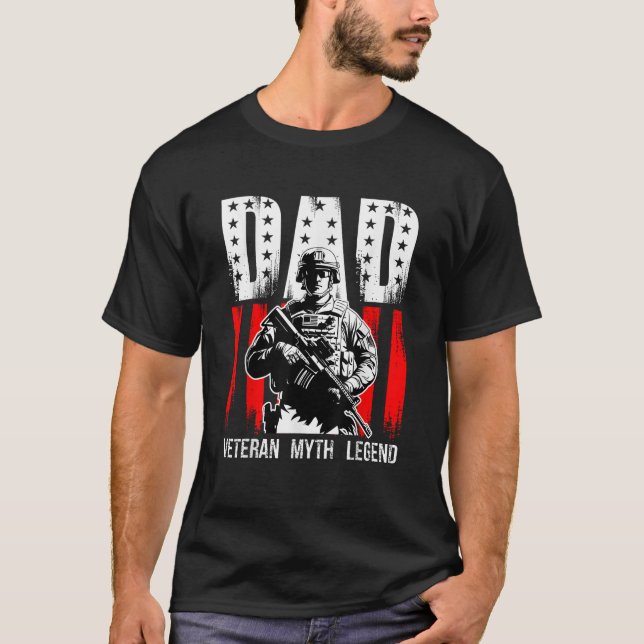 Camiseta La leyenda del mito de papá veterano, el día del p (Anverso)