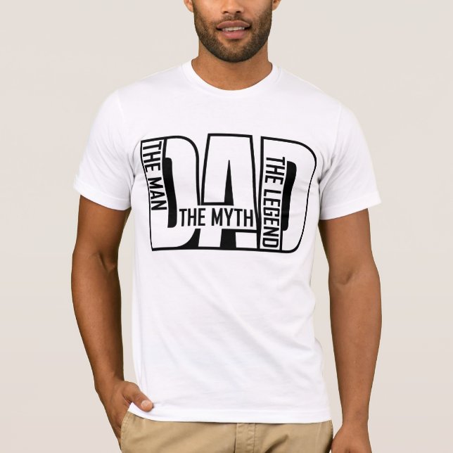 Camiseta La leyenda del mito del hombre del día del padre/p (Anverso)