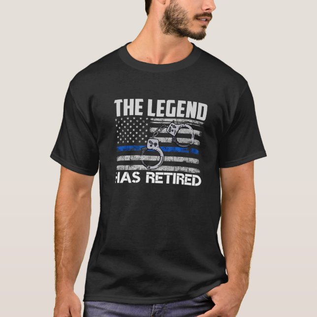 Camiseta La Leyenda Ha Retirado A La Jubilación Policial De (Anverso)