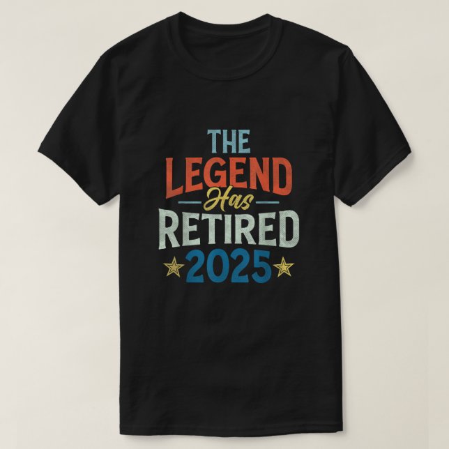 Camiseta La leyenda ha retirado a los jubilados de 2025 muj (Diseño del anverso)