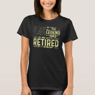 Camiseta La Leyenda Ha Retirado El Ejército Para Hombres Mu