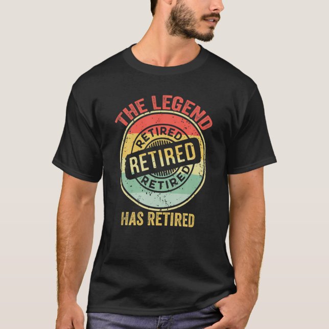 Camiseta La Leyenda Se Ha Retirado De La Graciosidad Retro  (Anverso)