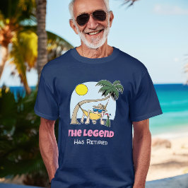 Camiseta La leyenda se ha retirado, graciosa Personalizado