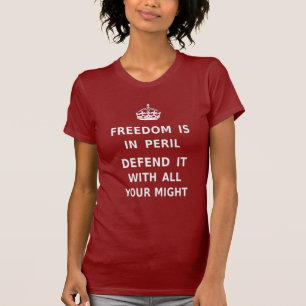Camiseta La libertad auténtica está en rojo original del