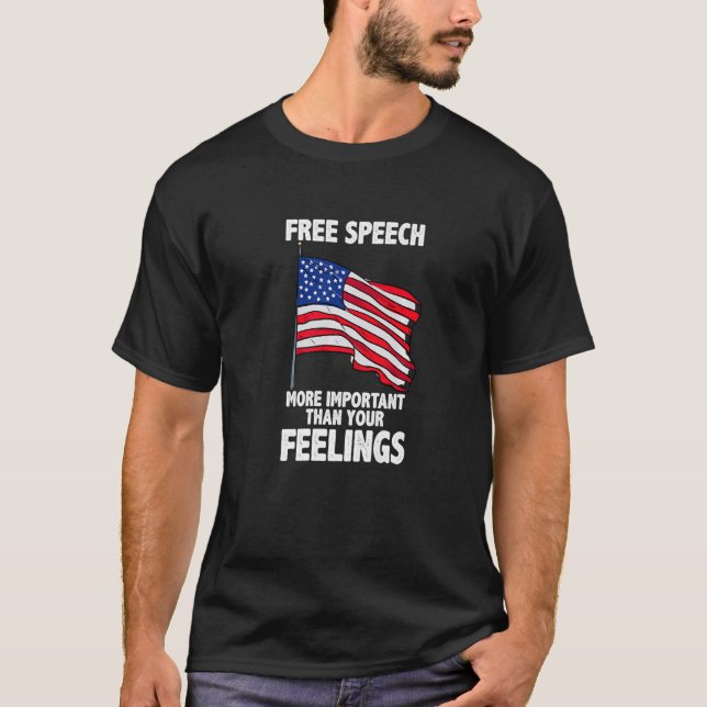 Camiseta La libertad de expresión es más importante que sus (Anverso)