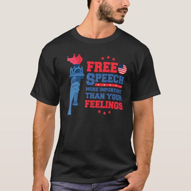 Camiseta La libertad de expresión es más importante que sus (Anverso)