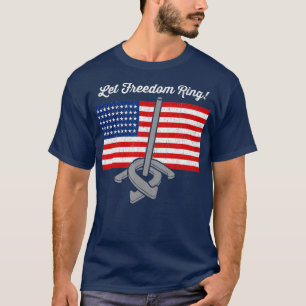 Camiseta La libertad de herradura lanzando lanzadores de he