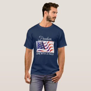 Camiseta La libertad de la bandera norteamericana de los ho
