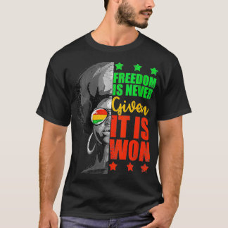 Camiseta La libertad de la mujer nunca se da por vencida