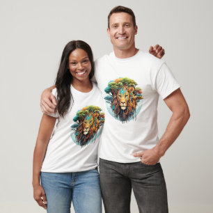 Camiseta La libertad de los animales leones Vida salvaje mu