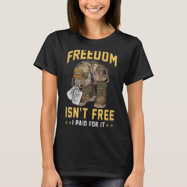 Camiseta La libertad de los veteranos de guerra no es libre (Anverso)