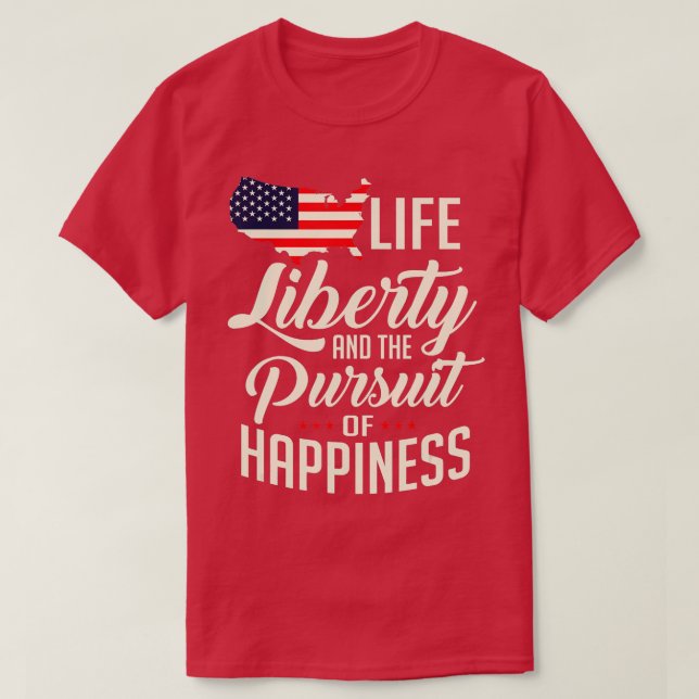 Camiseta La Libertad De Vida De Estados Unidos Y La Búsqued (Diseño del anverso)