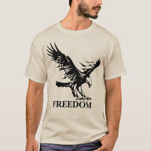 Camiseta La libertad del águila del símbolo. Personalizado