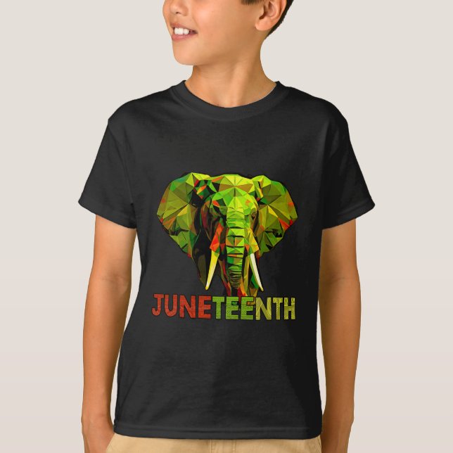 Camiseta La libertad del arte de los elefantes africanos en (Anverso)