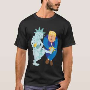 Camiseta La libertad desata a Trump contra Donald en las el