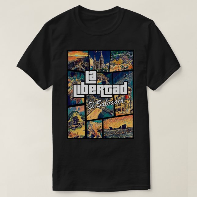 Camiseta La libertad El Salvador orgullosos libertines (Diseño del anverso)
