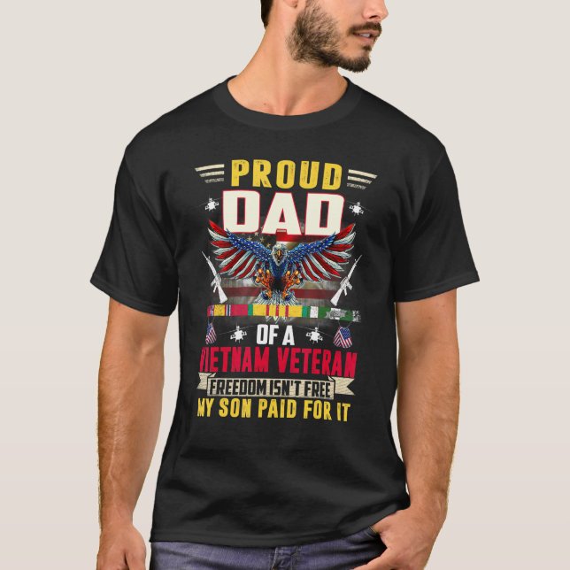 Camiseta La libertad no es un padre orgulloso de un veteran (Anverso)