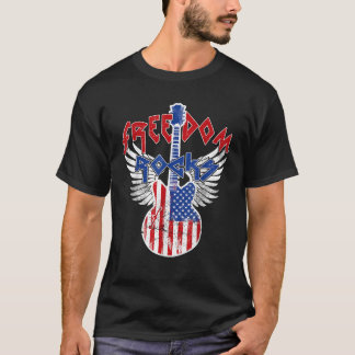 Camiseta La libertad sacude la bandera patriótica estadouni
