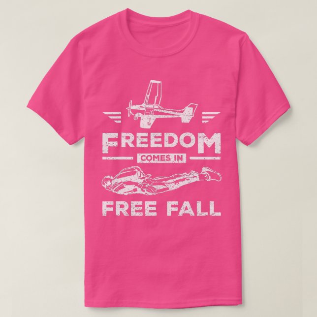 Camiseta La libertad viene en caída libre para bucear (Diseño del anverso)