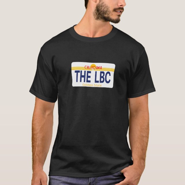 Camiseta La licencia de hogar LBC Long Beach California Cal (Anverso)