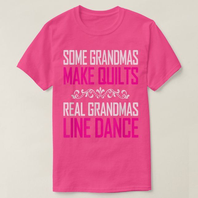 Camiseta La línea de baile de los verdaderos abuelos grande (Diseño del anverso)