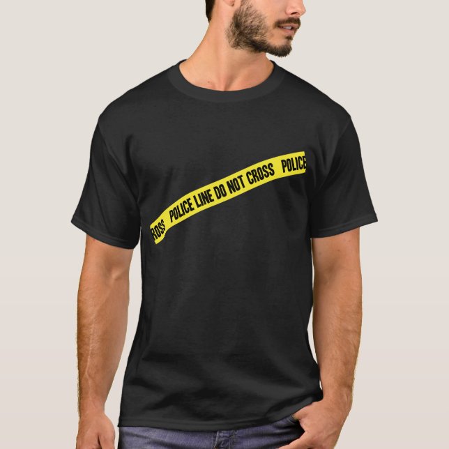 Camiseta La línea de policía NO CRUZA (Anverso)