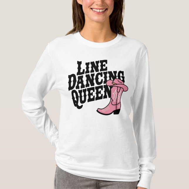 Camiseta La línea del país bailando la reina de las vacas b (Anverso)