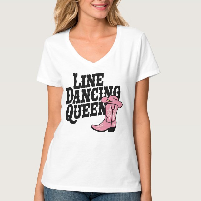 Camiseta La línea del país bailando la reina de las vacas b (Anverso)