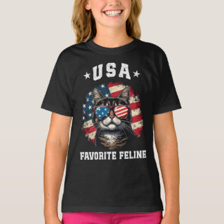 Camiseta La línea favorita de EE.UU. Orgulloso espíritu de