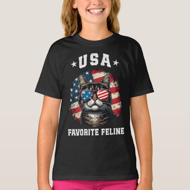 Camiseta La línea favorita de EE.UU. Orgulloso espíritu de  (Anverso)
