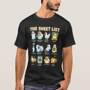 Camiseta La lista de hojas Diversión Fantasma Castigo Humor