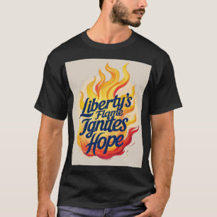 Camiseta La llama de la biblioteca enciende la esperanza