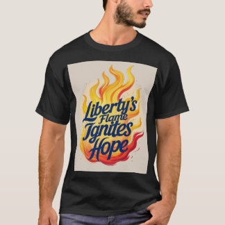 Camiseta La llama de la biblioteca enciende la esperanza