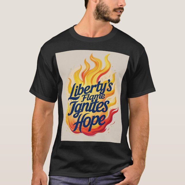 Camiseta La llama de la biblioteca enciende la esperanza (Anverso)
