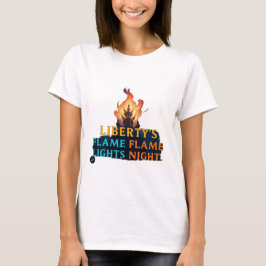 Camiseta La llama de la libertad ilumina la noche